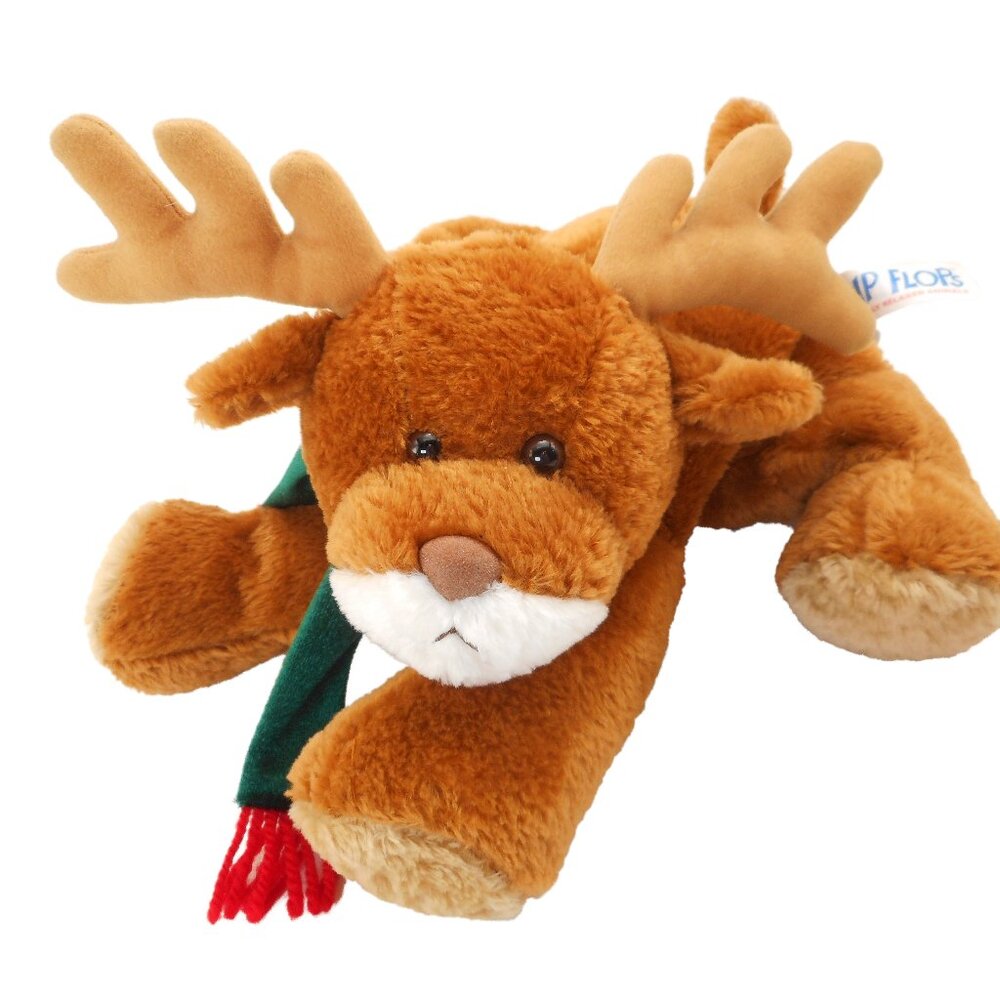 Mary Meyer Flip Flops Extremely Relaxed Plush 11” Reindeer w/ Scarf Christmas